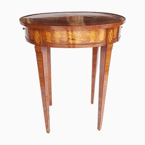 Vintage Tall Cofee Table with Inlaid Tropical Wood.