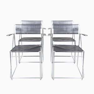 Chaises de Salon X Line Noires par Niels Jørgen Haugesen pour Hybodan, Set de 4