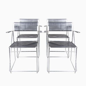X Line Black Dining Chairs by Niels Jørgen Haugesen for Hybodan, Set of 4