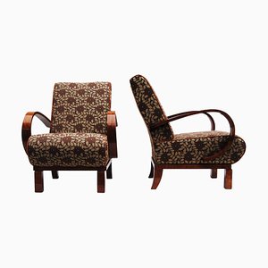 Art Deco High Gloss Armchairs, Set of 2