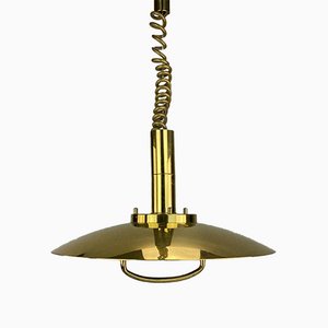 Italian Brass Ceiling Lamp, 1970s