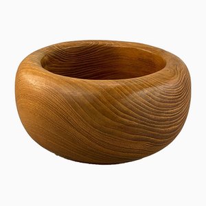 Tazza grande in teak, anni '60