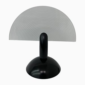 Postmodern Black Acrylic Glass Trafolo Table Lamp with Dimmer from Microdata, 1980s