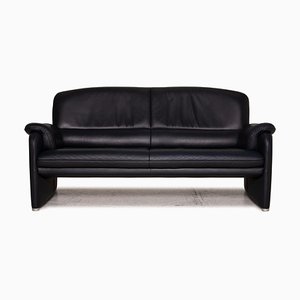 Dark Blue Leather DS 320 2-Seat Sofa from De Sede