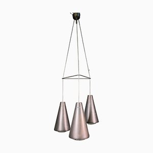 2126 3-Light Ceiling Pendant by Max Ingrand for Fontana Arte, Italy