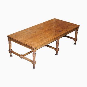 Victorian Ship Refectory Dining Table with Phosphor Bronze Feet, 1860s