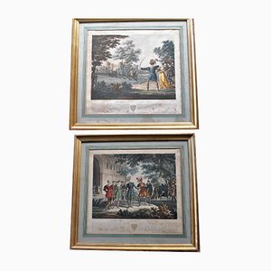 The Young Sargines and Louis Philippe, 19th-Century, Engravings, Framed, Set of 2