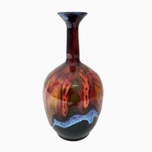 Glazed Earthenware Vase by Giovanni Poggi for San Giorgio Albissola Ceramics