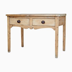 Rustic Victorian Pine Kitchen Table, 19th Century