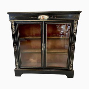 19th Century French Ormolu Mounted Ebonised Display Cabinet