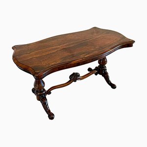 Großer viktorianischer Tisch aus geschnitztem Palisander