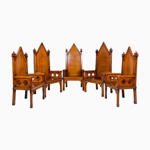 Masonic Throne Chairs, Set of 6