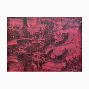 Li Chi-Guang, The Red Mountain Series No.9, 2018, Tinta sobre papel