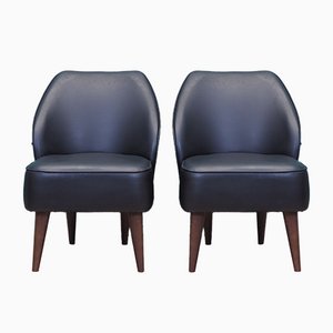 Leather Armchairs, 1990s, Denmark, Set of 2