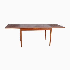 Vintage Danish Teak Dining Table with Pull-Out Top, 1960s