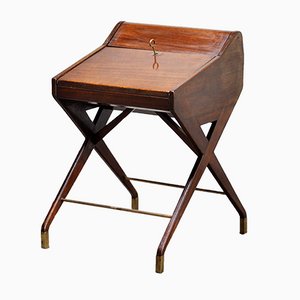 Mobile bar Mid-Century in mogano di Osvaldo Borsani, Italia, anni '50