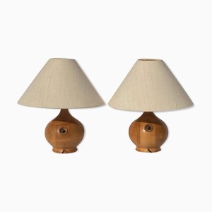 Teak Table Lamps from Dyrlund, Denmark, 1970s, Set of 2