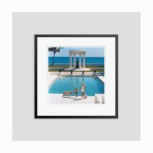 Slim Aarons, Pool at Villa Artemis, Palm Beach, Stampa su carta fotografica, Incorniciato