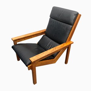 Leather and Teak Lotus Armchair by Rob Parry for Gelderland, Netherlands, 1960s