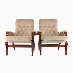 Set of Vintage Rosewood Lounge Chairs by Homa, Denmark, 1970s