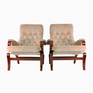 Vintage Rosewood Lounge Chairs by Homa, Denmark, 1970s, Set of 2