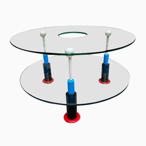 Postmodern Glass Coffee Table from Memphis
