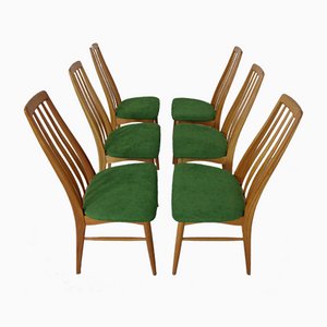 Chaises de Salle à Manger Eva Vintage en Teck par Niels Koeefoed pour Hornslet Furniture Factory, Danemark, 1960s, Set de 6
