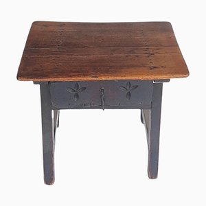 Spanish Walnut Low Table with Drawer