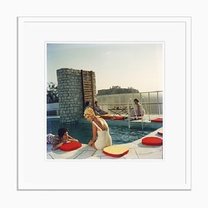 Slim Aarons, Penthouse Pool, Print on Photo Paper, Framed