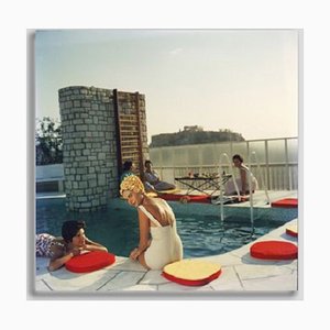 Slim Aarons, Penthouse Pool, Druck auf Fotopapier, gerahmt