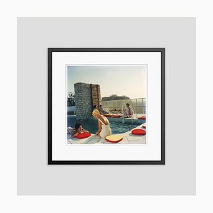 Slim Aarons, Penthouse Pool, Print on Photo Paper, Framed