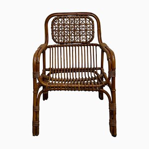 Bamboo and Rattan Armchair from Vivai Del Sud, Italy, 1960s