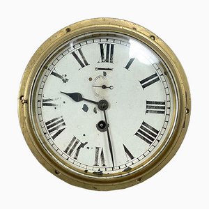 Antique English Brass Navy Ship Clock