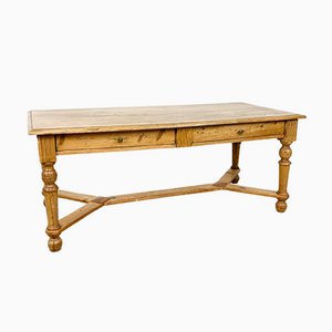 Antique Pine and Oak Writing Desk Table