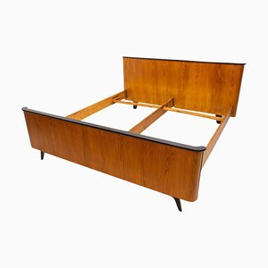 Functionalist Double Bed by Jindřich Halabala for Up Races, 1950s