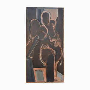 John Kaine, Standing Figure, 1960, Acrylic on Board