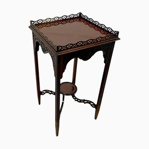 Antique Victorian Carved Mahogany Lamp Table