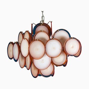 Lustre à Disques Murano de Vistosi, 1970s