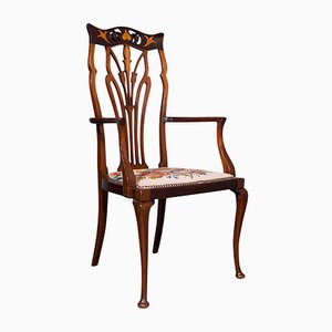 Antiker englischer viktorianischer Elbow Chair, 1900er