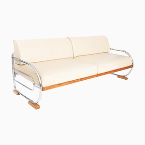 Bauhaus Sofa with Leather Cover, 1930s