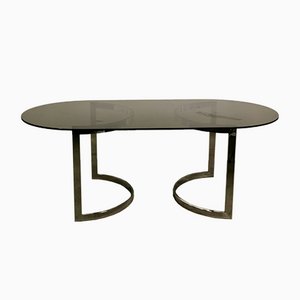 Oval Table in Chromed Metal