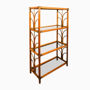 Bamboo Furniture with Glass Shelves