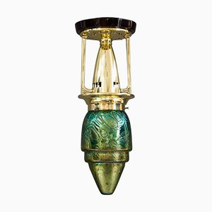Art Nouveau Jugendstil Ceiling Lamp, Vienna, 1900s
