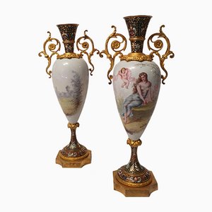 Porcelain Vases, 19th Century, Set of 2