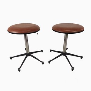 Set of Vintage Adjustable Stools