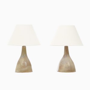 Glazed Stoneware & Ceramic Table Lamps, Set of 2
