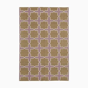 Tapis Dhurrie Marron