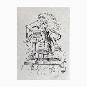 Salvador Dali, Les Songes drolatiques de Pantagruel XI, 1973, Litografia su carta giapponese