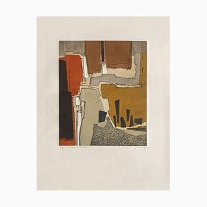 Bernard Munch, Les sentiers de Rustrel, 1985, Grabado sobre papel Arches
