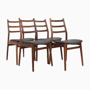 Mid-Century German Teak & Leather Dining Chairs from Casala, 1960s, Set of 4